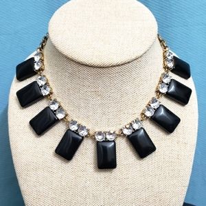 J. Crew Art Deco Black Tile Statement Necklace
